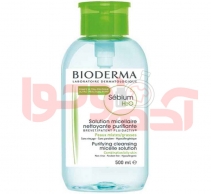 محلول پاک کننده آرایش بیودرما سبز 500میل - Bioderma  Make-Up Remover