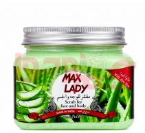 اسکراب لایه بردار مکس لیدی مدل آلوئه ورا 300 میل - Max Lady Aloe Vera Scrub